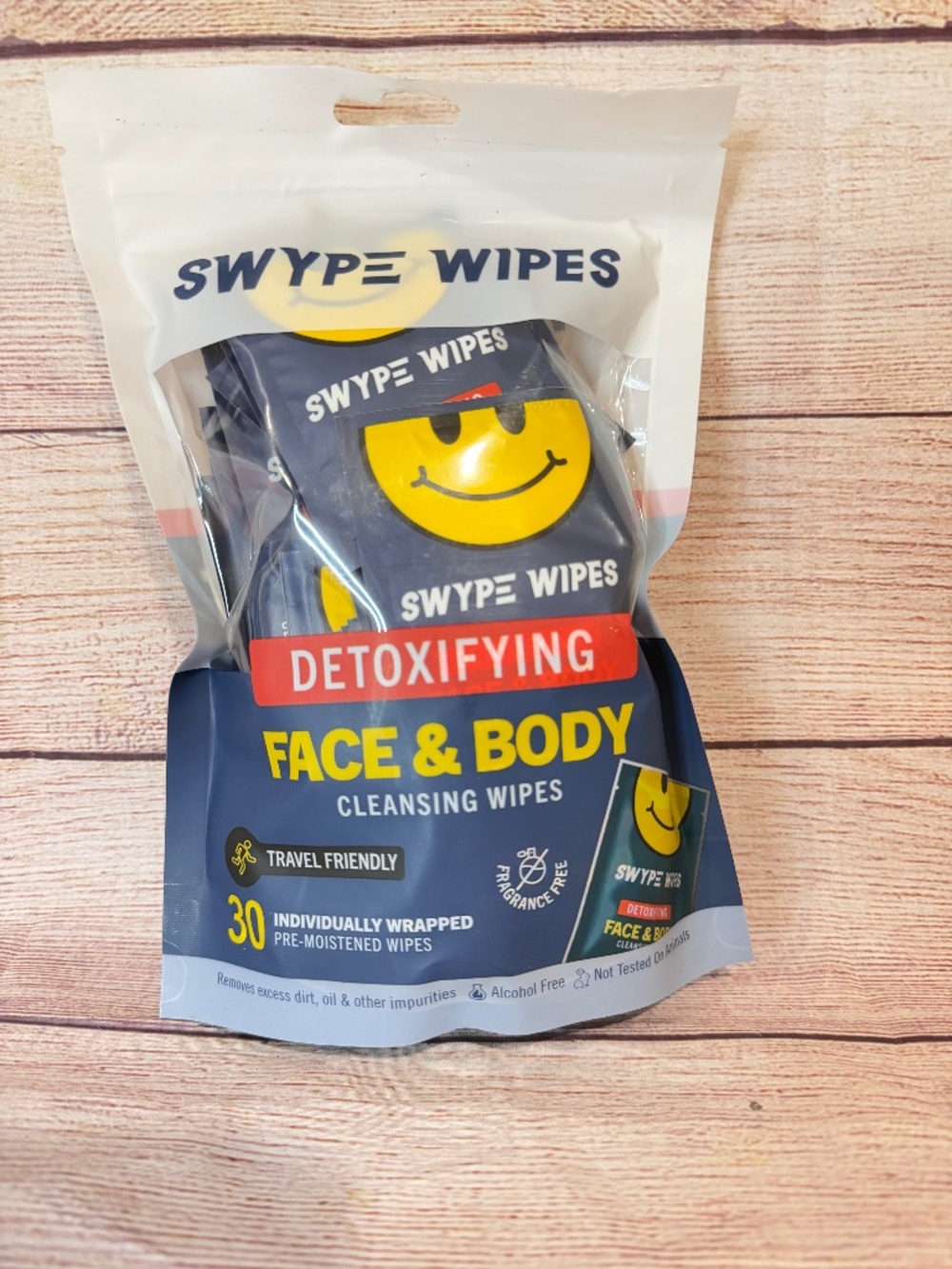 Swype Wipes DETOXIFYING Face & Body Cleansing Wipes 30 PK UNSCENTED